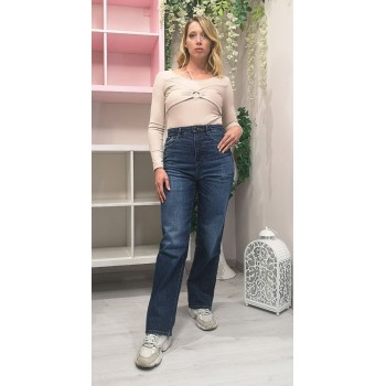 Jeans wide leg scuro melrose GUESS