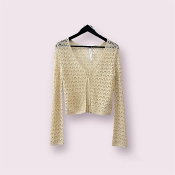 Cardigan traforato glitter...