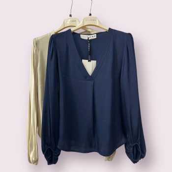 Blusa scollo V viscosa HAVEONE